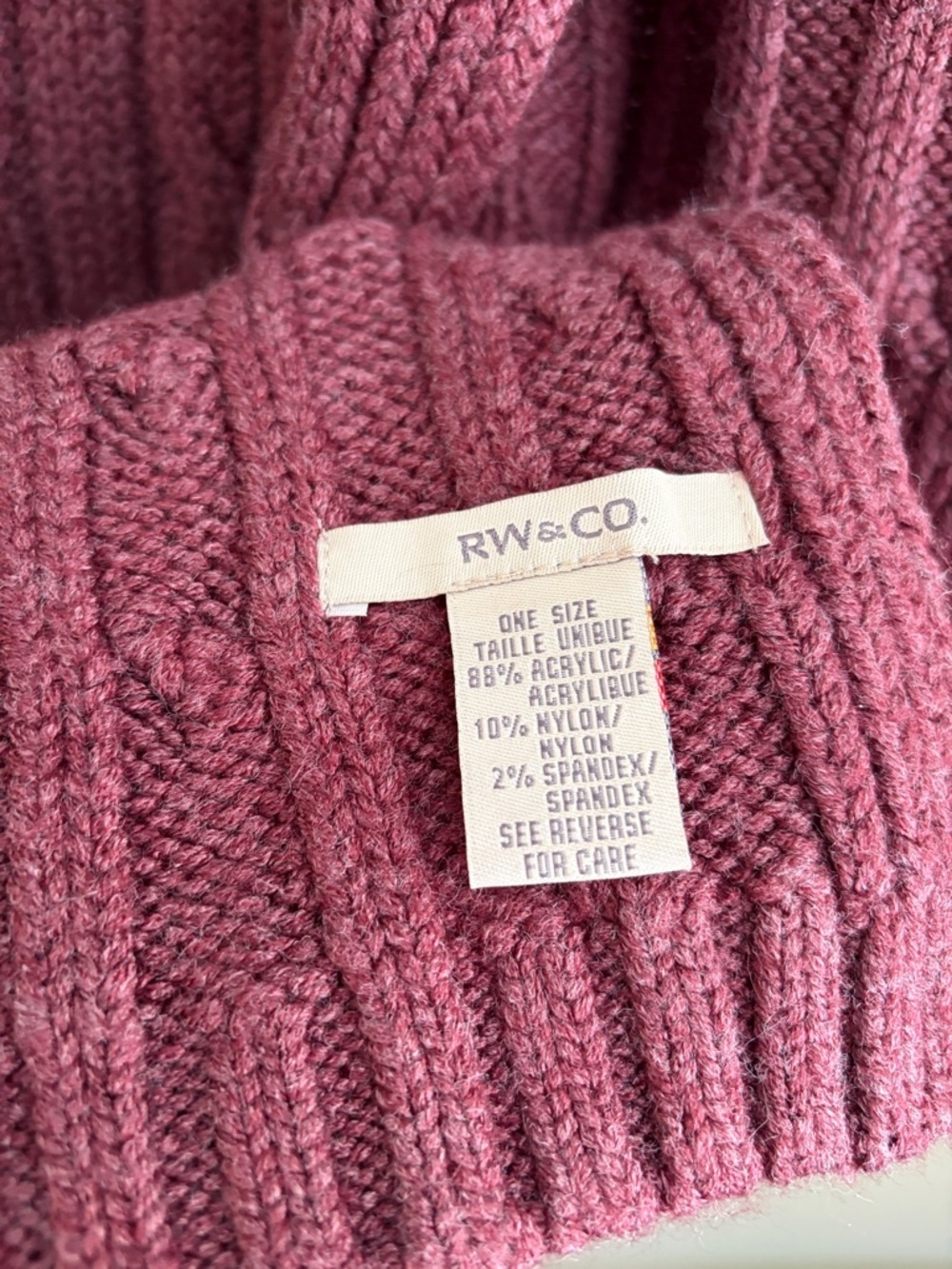 RW&CO. Cable-Knit Scarf - Picture 5 of 7